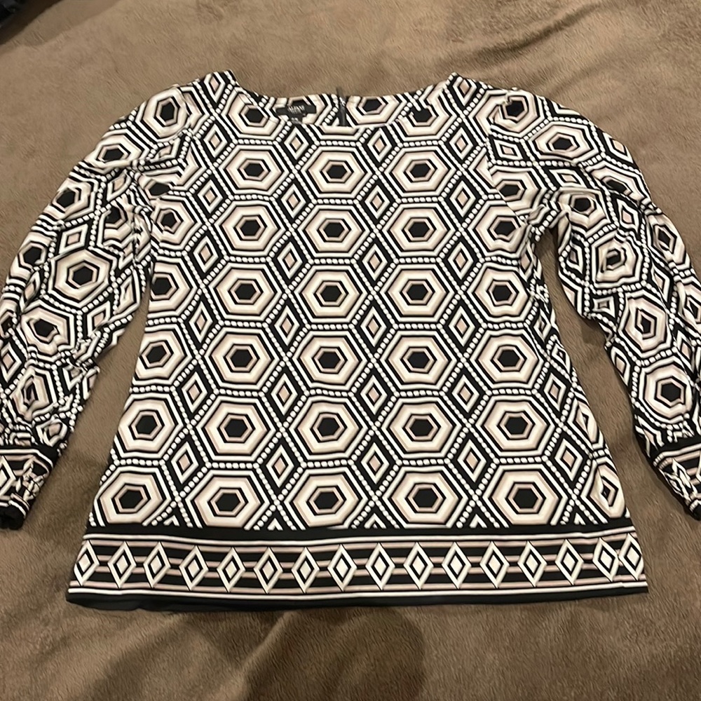 Alfani petite long sleeve flowy dress blouse